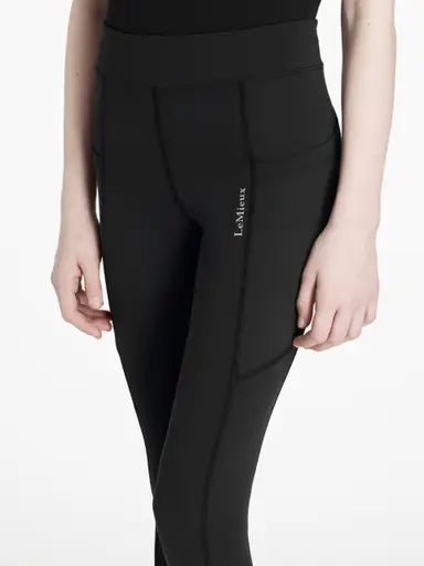 LeMieux Young Rider Darla Sport Legging Black Black 7-8 years Riding Tights