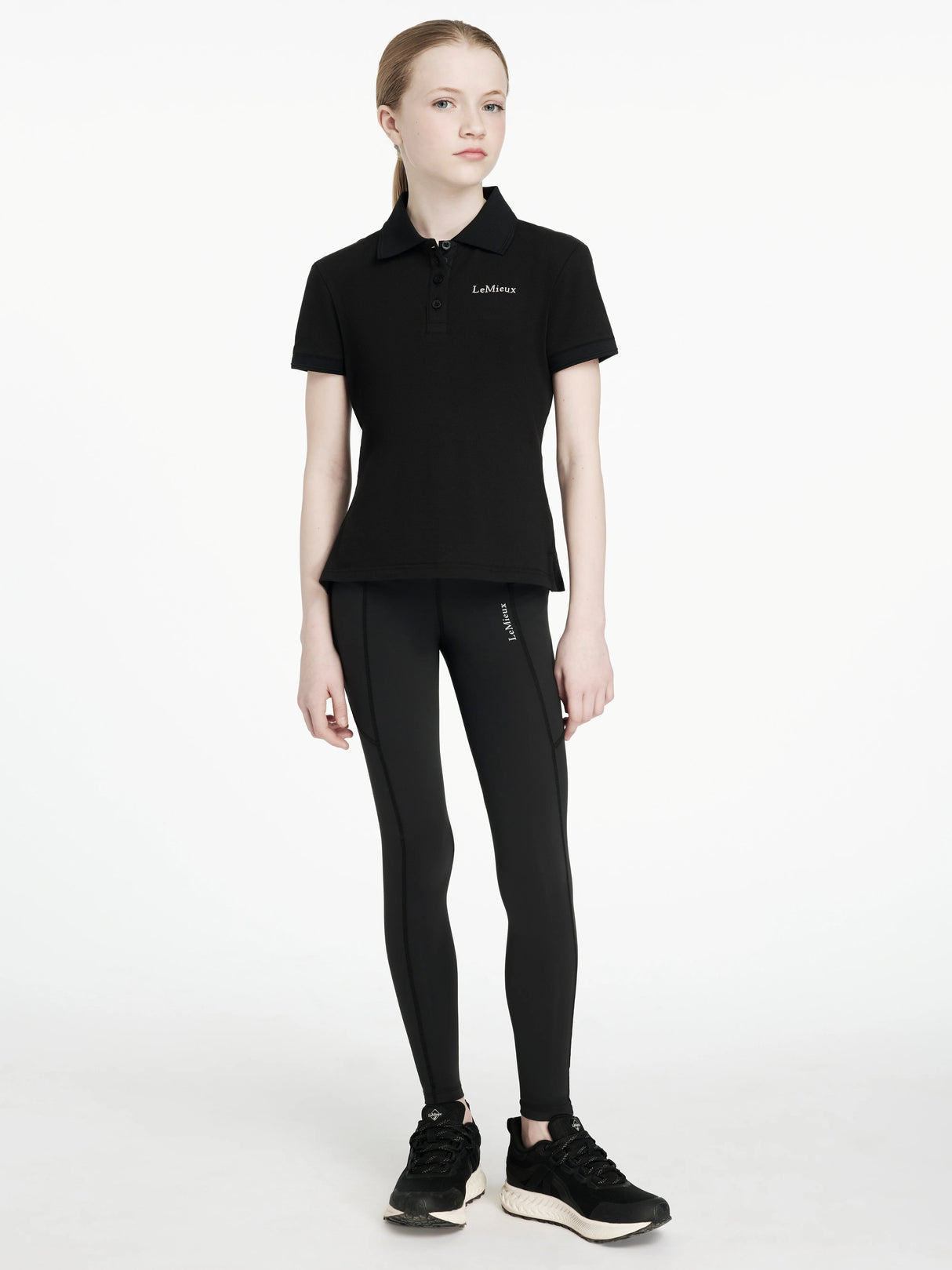 LeMieux Young Rider Darla Sport Legging Black Black 7-8 years Riding Tights