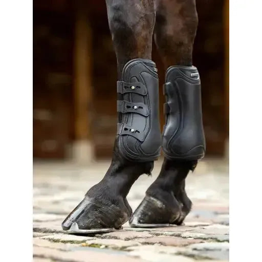 LeMieux Capella 3 Strap Tendon Boots Black Black Medium Tendon Boots