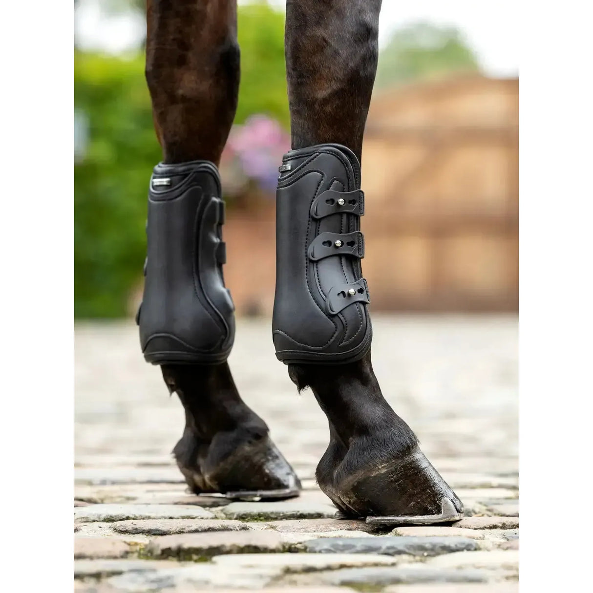 LeMieux Capella 3 Strap Tendon Boots Black Black Medium Tendon Boots