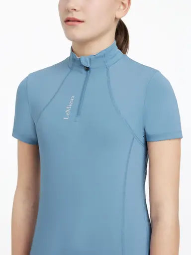 LeMieux Young Rider Classique Short Sleeve Base Layer Ice Blue Ice Blue 7-8 years Base Layers