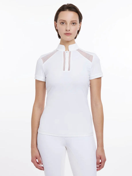 LeMieux Camille Short Sleeve Show Shirt White UK 6 White Show Shirts