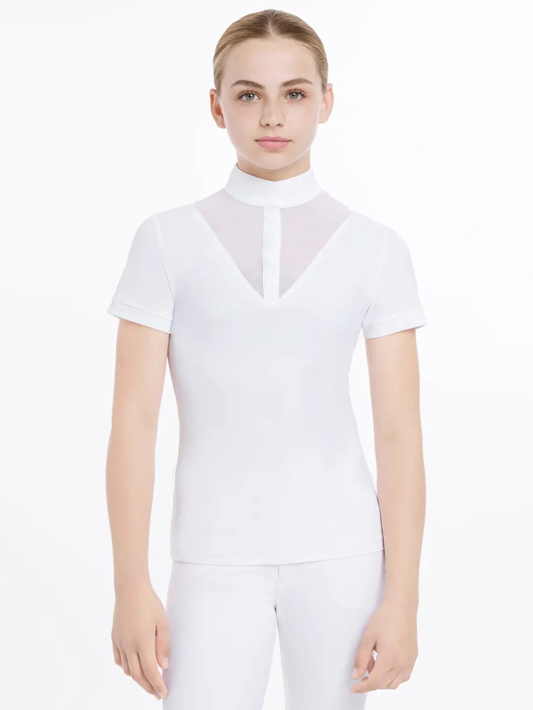 LeMieux Young Rider Eva Short Sleeve Show Shirt White 7-8 years White Show Shirts