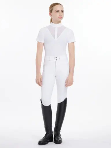 LeMieux Young Rider Eva Short Sleeve Show Shirt White White 7-8 years Show Shirts
