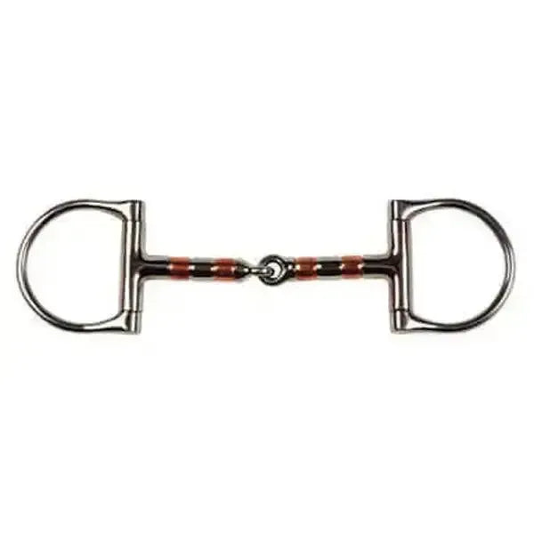JHL Pro Steel Copper Roller D-Race Snaffle 127 Mm (5&Quot;) Horse Bits