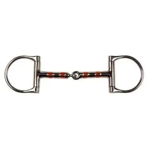 JHL Pro Steel Copper Roller D-Race Snaffle 127 Mm (5&Quot;) Horse Bits Barnstaple Equestrian Supplies