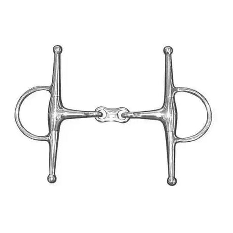 JHL Pro Steel Full Cheek French Link Eggbut Snaffle Bits 114 Mm (4 1/2&Quot;) Horse Bits Barnstaple Equestrian Supplies