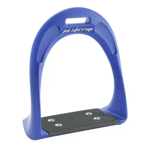 Blue jin stirrups evol plastic stirrup with black rubber footpad and silver hardware for horse riding