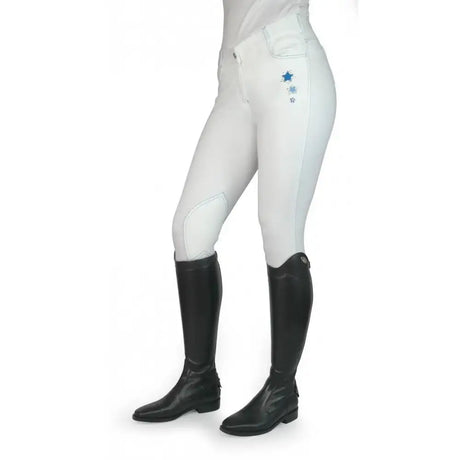 John Whitaker Calder Childs Competition Breeches White 9-10 Years Riding Breeches Barnstaple Equestrian Supplies