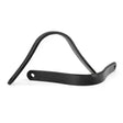 Black metal handle with a curved ergonomic design and smooth finish for john whitaker interchangeable gullet bar easy access panel