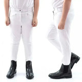 John Whitaker Miami Kids Breeches With Full Silicone Seat - B142K 5-6 Years White Breeches