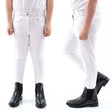 John Whitaker Miami Kids Breeches With Full Silicone Seat - B142K 5-6 Years White Breeches