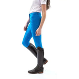 John Whitaker Miami Ladies Breeches With Full Silicone Seat - B142L 28" Blue Riding Breeches Barnstaple Equestrian Supplies