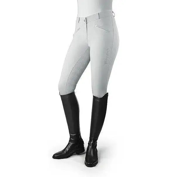 John Whitaker Miami Ladies Breeches With Full Silicone Seat - B142L 30" White Riding Breeches Barnstaple Equestrian Supplies