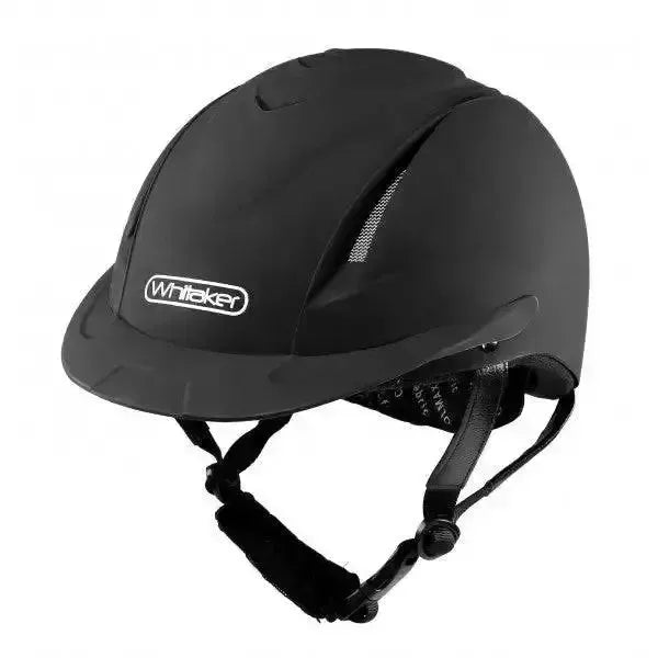 John Whitaker NRG Riding Helmet RH040 Adjustable Riding Hat Black X Small (48-52CM) BSJ Approved Whips