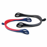 Set of three colorful john whitaker nylon spurs with ergonomic textured grips in red blue and black