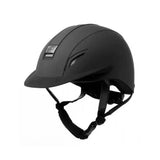 Black john whitaker vx2 riding helmet rh039b with matte finish and ventilation slots for adjustable fit