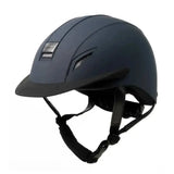 Matte black john whitaker vx2 riding helmet rh039b with sleek aerodynamic design and side ventilation mesh