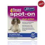 Johnson'S Veterinary 4Fleas Spot-On For Dogs 2 Pipettes Flea Treatments