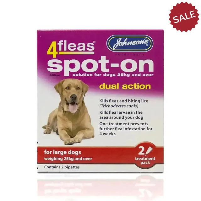 Johnson'S Veterinary 4Fleas Spot-On For Dogs 2 Pipettes Flea Treatments