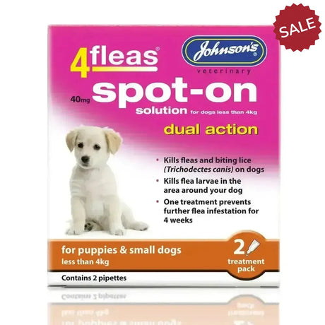 Johnson'S Veterinary 4Fleas Spot-On For Puppies 2 PIPETTES Flea Treatments