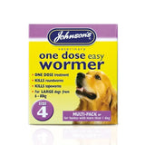 Johnson'S Veterinary Easy Wormer One Dose For Dogs ONE (4 TABLETS) Barnstaple Equestrian Supplies