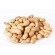 A pile of natural brown jeff monkey nuts in shells showing their textured slightly wrinkled surfaces in 22lb pack
