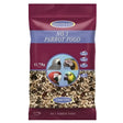 Johnston and jeff no 1 parrot food 12.75kg in maroon and blue packaging with colorful parrots for pet birds and equestrian care