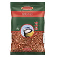 A 1kg bag of johnston and jeff premium peanuts in green and red pouch with blue tit bird image