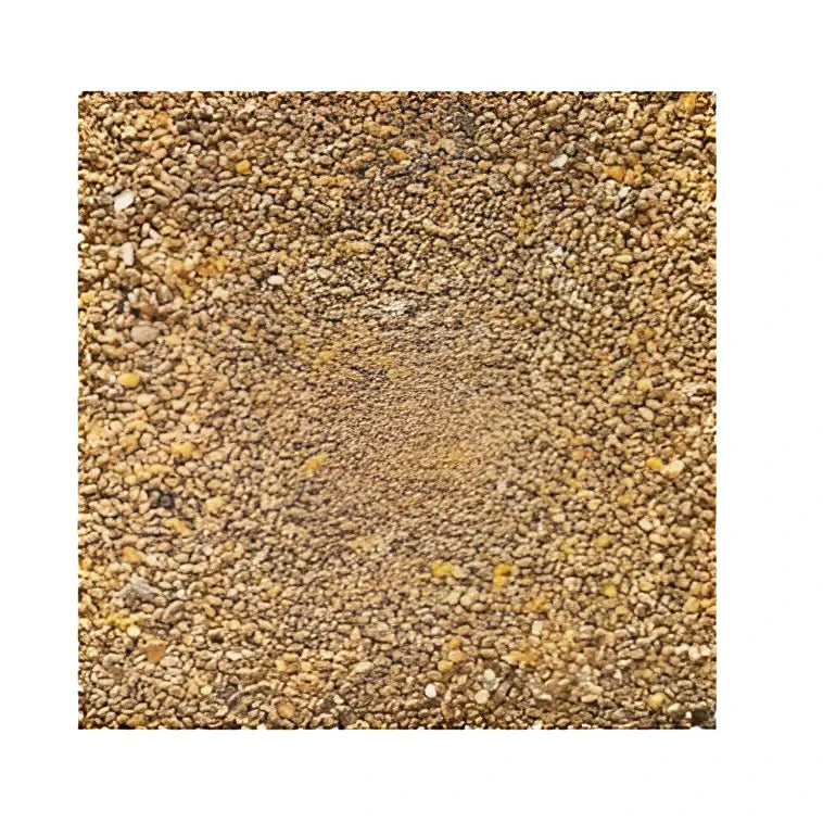 Close-up of jeff quail mix small irregular brown and yellow grains high protein blend for feeding quail and birds