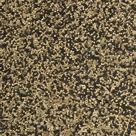 Johnston and jeff seed for soaking showing a mix of dark and light brown millet seed with slender stalks for equestrian use