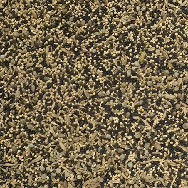 Johnston and jeff seed for soaking showing a mix of dark and light brown millet seed with slender stalks for equestrian use