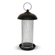 Black metal jeff wild bird peanut feeder with wire mesh body and dome top for wild bird peanut feeding