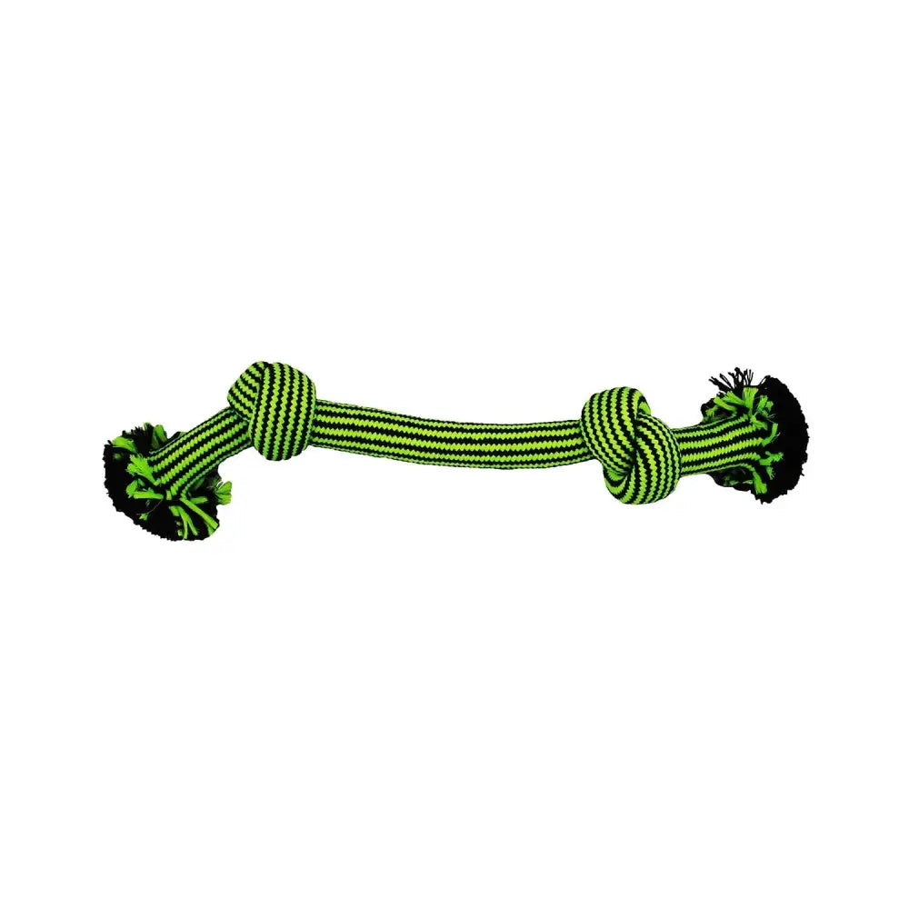 Jolly Pets Knot-N-Chew 2 Knot Rope Small/Medium Green/Black Barnstaple Equestrian Supplies