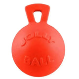 Bright orange jolly pets tug-n-toss toy with soft rubber body and handle great interactive toy for dogs