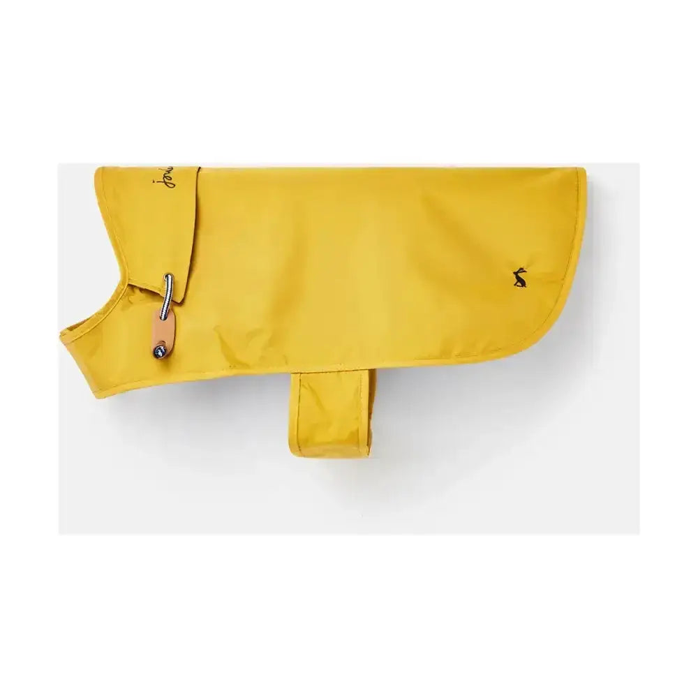 Bright yellow joules raincoat dog coat with waterproof fabric leather strap and metal buckle lightweight dog apparel