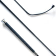 Black junior balanced schooling whip with textured grip and silver metal ferrule for deluxe balance schooling use