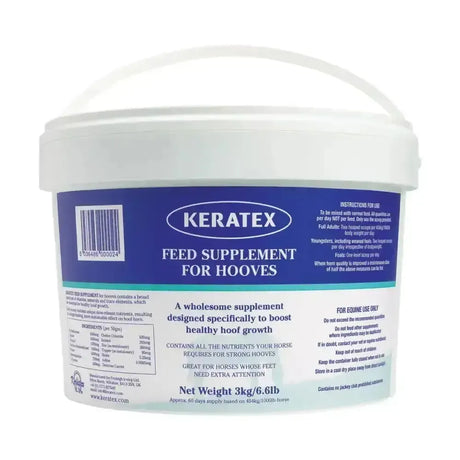 Keratex Feed Supplement For Hooves 3kg Horse Hoof Supplements