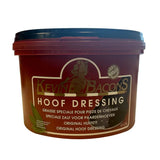 Kevin bacons winter hoof dressing black in a maroon tub with dark blue lid contains natural burnt ash for winter care