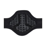 Black protective elbow pad with textured padded surface and raised bumps for impact absorption kieffer equiconnect girth