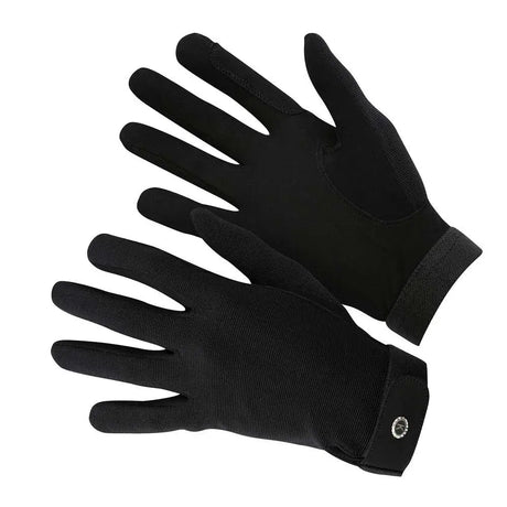 KM Elite All Rounder Gloves Black Black 6 Barnstaple Equestrian Supplies