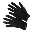 Km elite all rounder gloves black with superior close fit ribbed knit fabric and reinforced wrist cuffs for touchscreen use