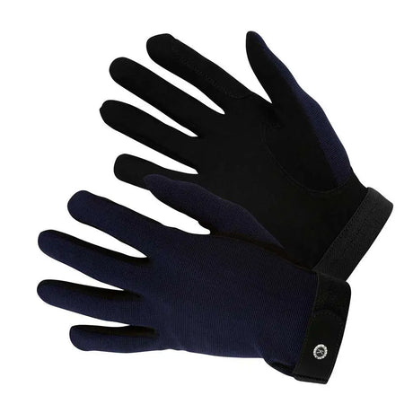 KM Elite All Rounder Gloves Navy Blue Navy Blue 6 Barnstaple Equestrian Supplies