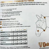 Premium elite cashel crusader fly mask with breathable mesh cap and adjustable strap for horse comfort and protection