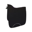 Km elite dressage cotton square black high wither dressage pad with soft padded surface and subtle purple trim