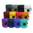 A colorful collection of km elite polo exercise bandages with fleece material and strong velcro fastening in various hues