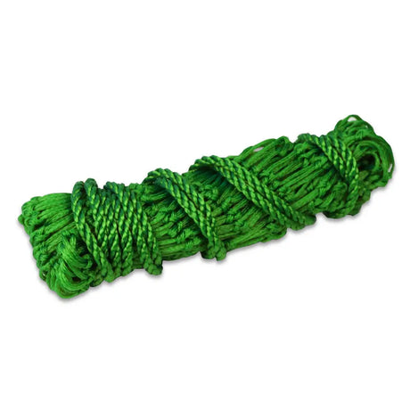 A tightly coiled vibrant green braided rope from the km elite s travel haynet hot green 23i for easy feed control