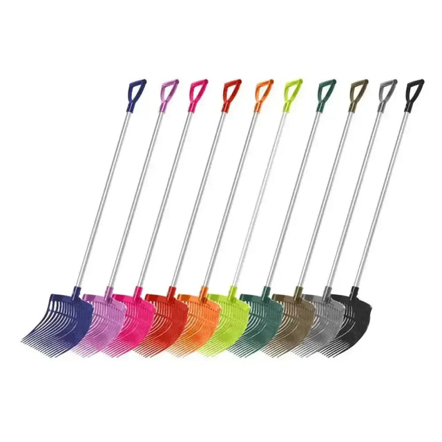 Km elite ultimate shavings forks with colorful plastic heads and metallic handles for easy shavings cleanup