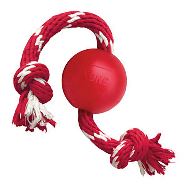 Kong Ball With Rope Dog Toy Dog Toy Barnstaple Equestrian Supplies