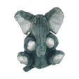 A plush gray kong comfort kiddos elephant dog toy with soft fuzzy fur and light gray ears and feet pads